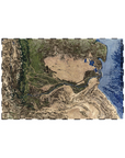 Rektangulært tæppe i størrelsen 200 x 300 cm med satellitmotiv af Indusfloden, designet af Álvaro Catalán de Ocón for GAN. Håndtuftet i 100 % genanvendt PET.