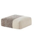 MANGAS SPACE puf rhombus i kombination af beige og naturhvid tekstil