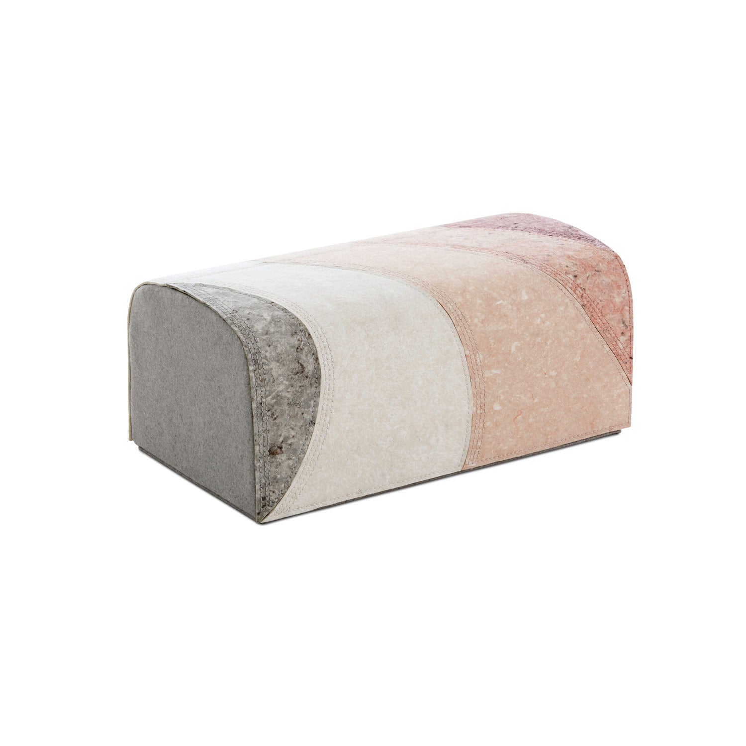 NUANCES Puf i varme rosa og burgundy nuancer – lavet af uld og viscose